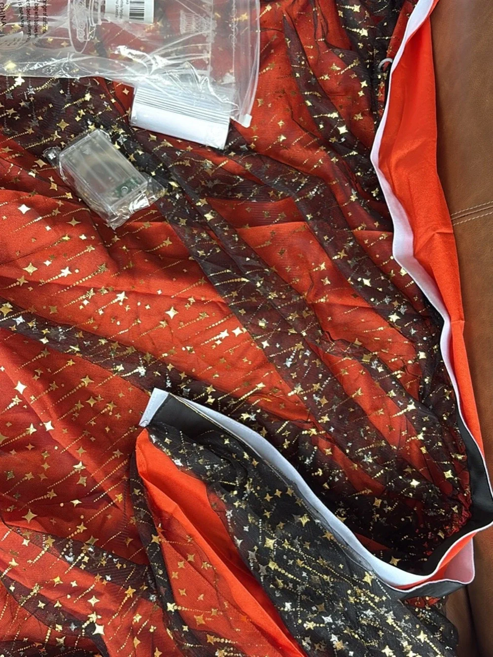 N/A orange tulle